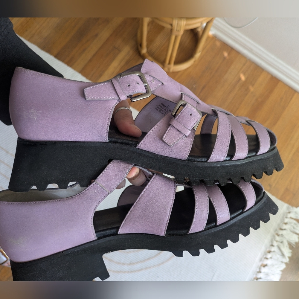 Free People Lilac and Black Woven Sandals - Picture 4 of 6